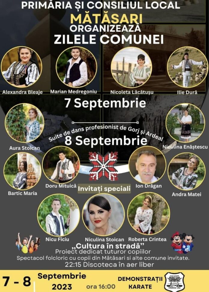 zilele comunei matasari program zilele comunei matasari 2023