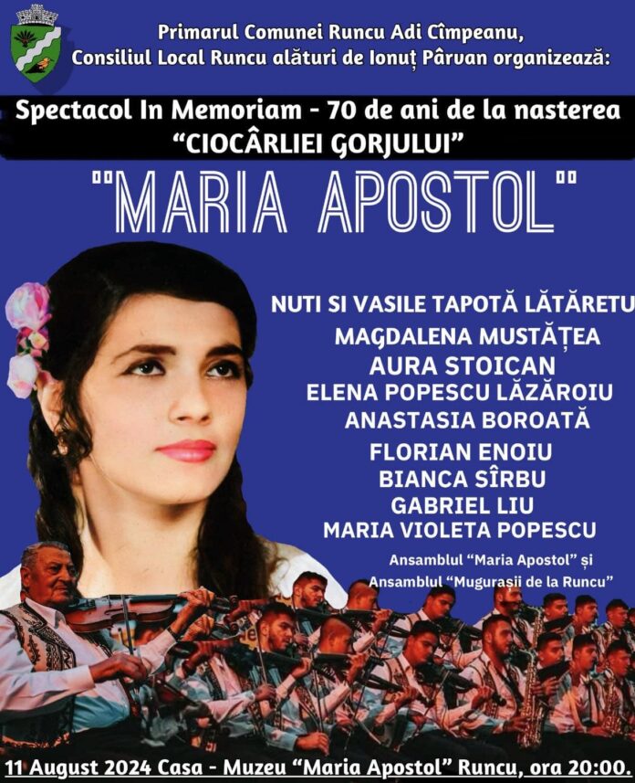 casa muzeu maria apostol Spectacol Maria Apostol